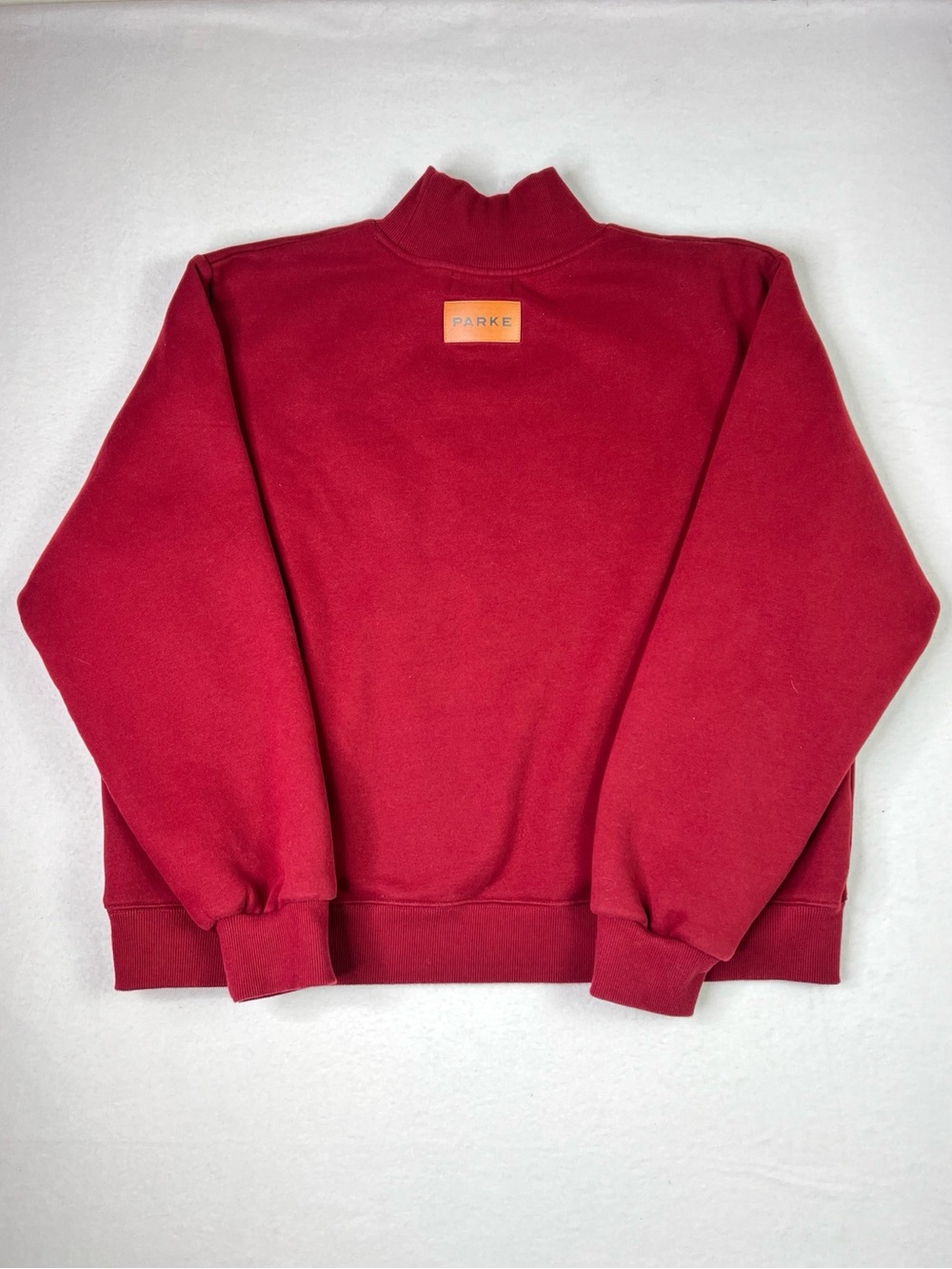 Parke Red Turtleneck Crew Sweatshirt Pullover Soft Cozy Everyday Top L/XL